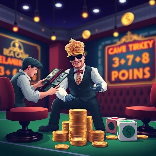 Cartoon image of a casino player, highlighting strategies for enhancing earnings in real money gaming experiences.