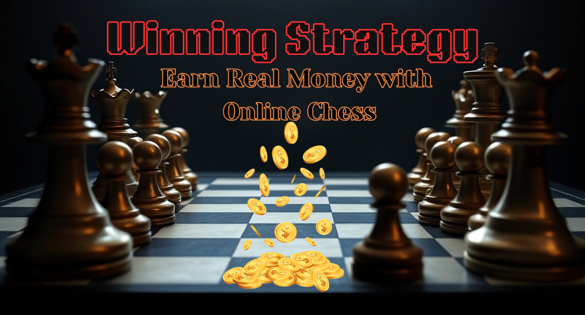 An intense online chess match, highlighting a player's winning strategy with pieces strategically positioned.